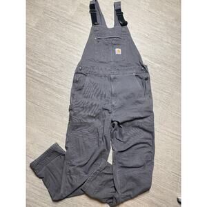 Men's Rugged Flex Rigby Bib Overalls 102987-039 36x34 Gray Gravel